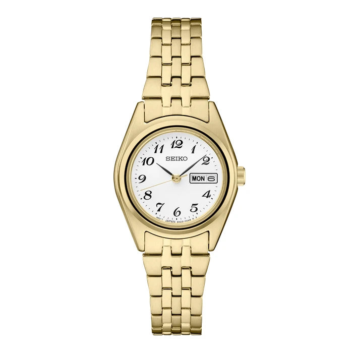 Seiko Sur440 White Stainless Steel Bracelet Women Watch Sur440_1