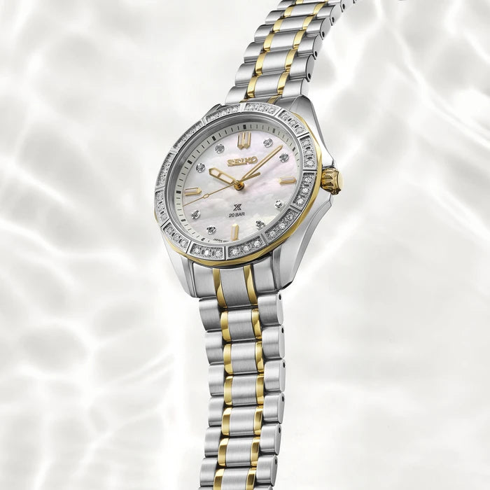 Seiko Prospex Mother Of Pearl Two-Tone Stainless Steel Bracelet Ladies' Watch Sur622_3