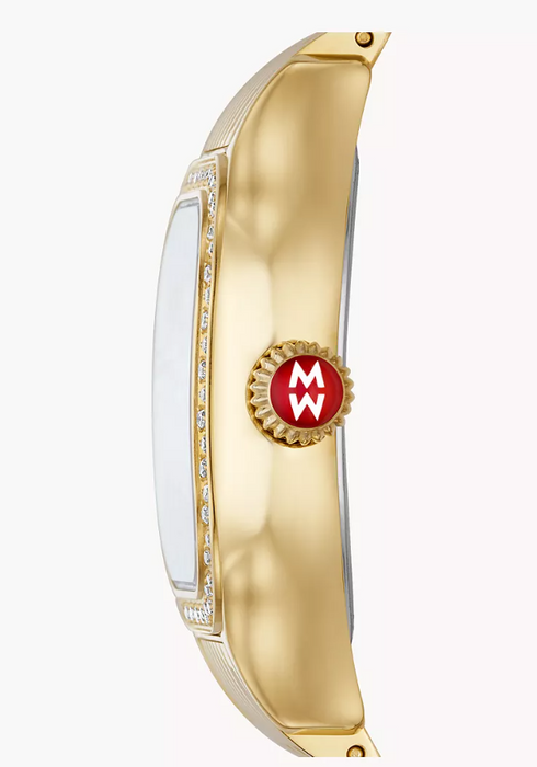 Michele Limited Edition Meggie 18K Gold-Plated Diamond Gold Dial Women's Watch MWW33B000006