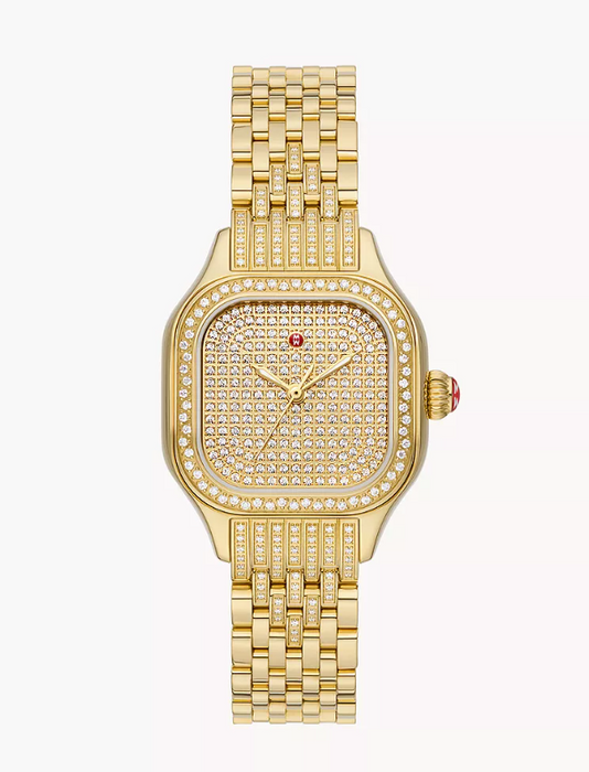 Michele Limited Edition Meggie 18K Gold-Plated Diamond Gold Dial Women's Watch MWW33B000006