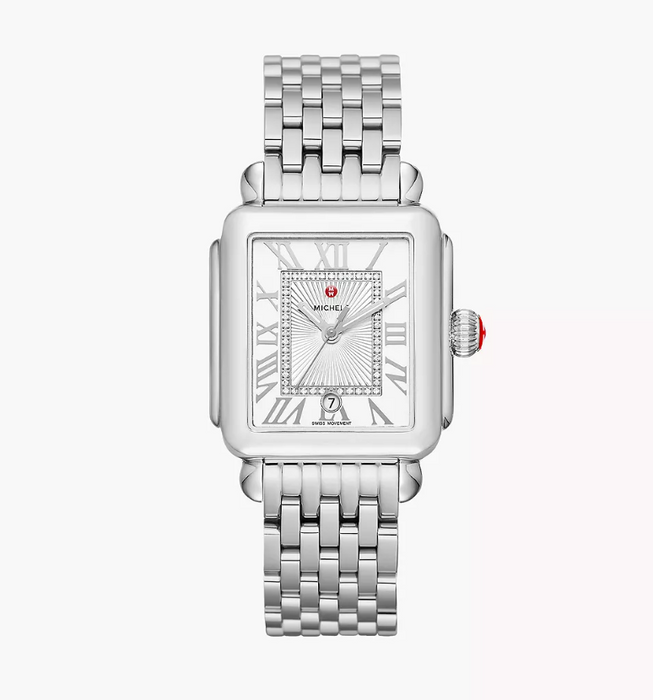 Michele Deco Madison Stainless Core Dial Silver Strap Women's Watch MWW06T000141