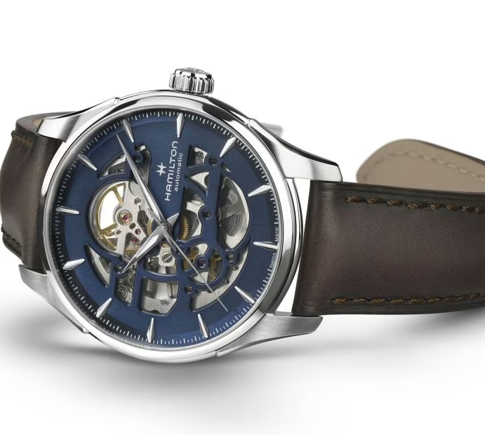 Hamilton Jazz master Skeleton Automatic Blue/Brown Men's Watch H42535541