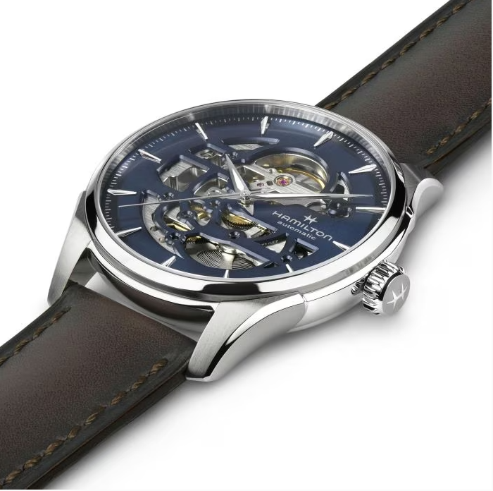 Hamilton Jazz master Skeleton Automatic Blue/Brown Men's Watch H42535541