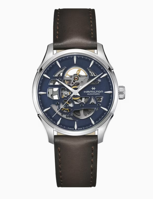 Hamilton Jazz master Skeleton Automatic Blue/Brown Men's Watch H42535541