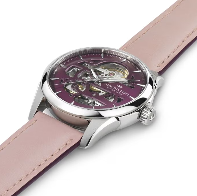 Hamilton Jazz master Skeleton Automatic Purple Dial women's Watch H32265801