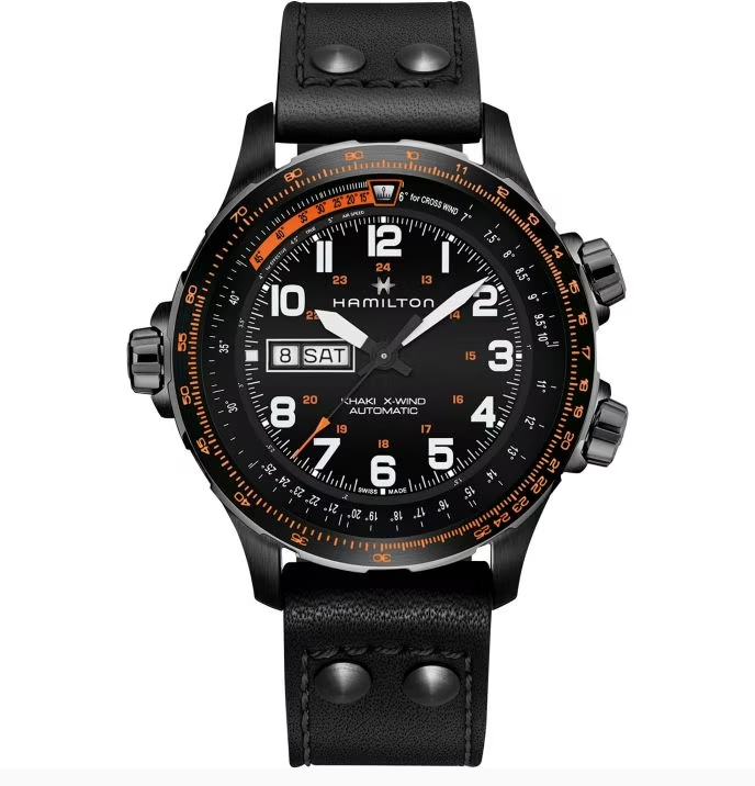 Hamilton Khaki Aviation X-Wind Day Date Auto Black Dial Round Men's Watch H77785733