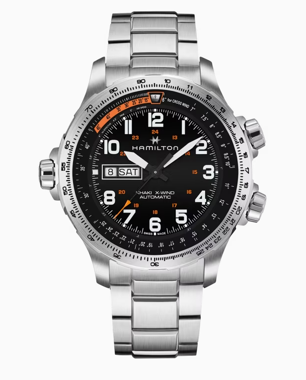 Hamilton Khaki Aviation X-Wind Day Date Auto Black Dial Round Men's Watch H77755133