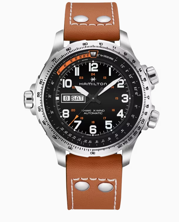 Hamilton Khaki Aviation X-Wind Day Date Auto Black Dial Round Men's Watch H77755533