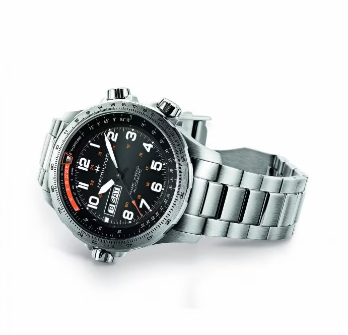 Hamilton Khaki Aviation X-Wind Day Date Auto Black Dial Round Men's Watch H77755133