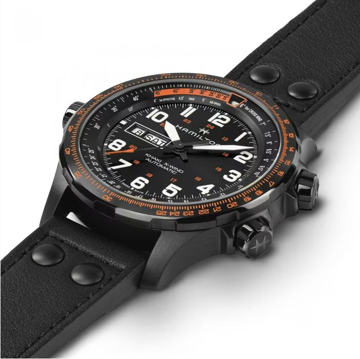 Hamilton Khaki Aviation X-Wind Day Date Auto Black Dial Round Men's Watch H77785733