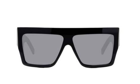 Celine Bold 3 Dots CL40092I 01A Shiny Black/ Smoke Organic Rectangular Women's Sunglasses