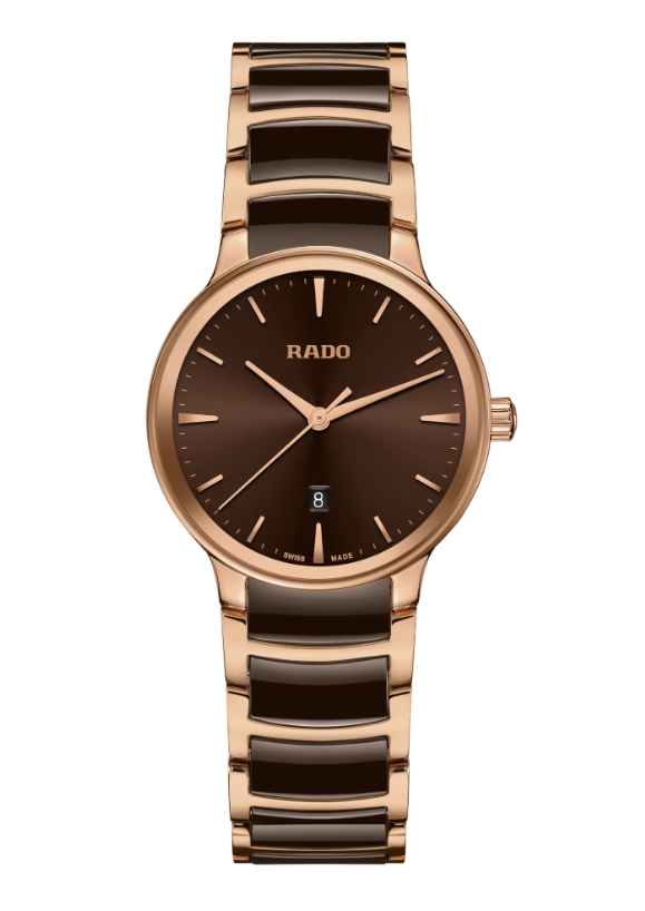 Rado Centrix Brown dial Round 30.5mm women's Watch R30024302