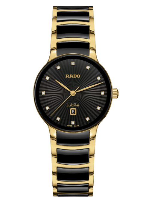 Rado Centrix Diamonds Black dial Round 30.5mm women's Watch R30025742