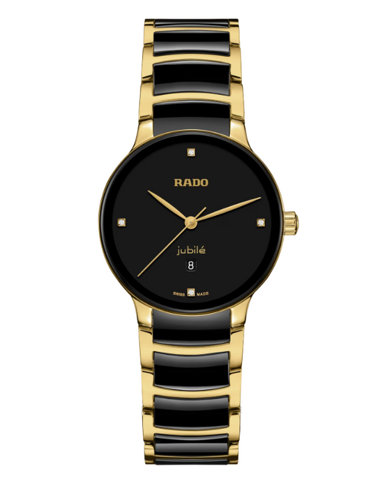 Rado Centrix Diamonds Black dial Round 30.5mm women's Watch R30025712
