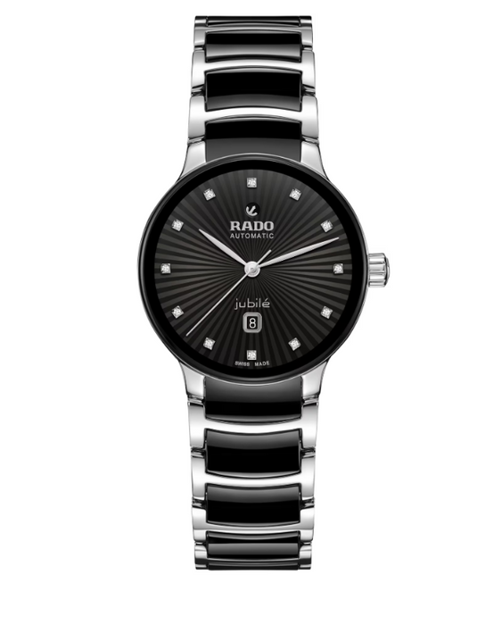 Rado Centrix Automatic Diamonds Black dial Round 30.5mm women's Watch R30020742