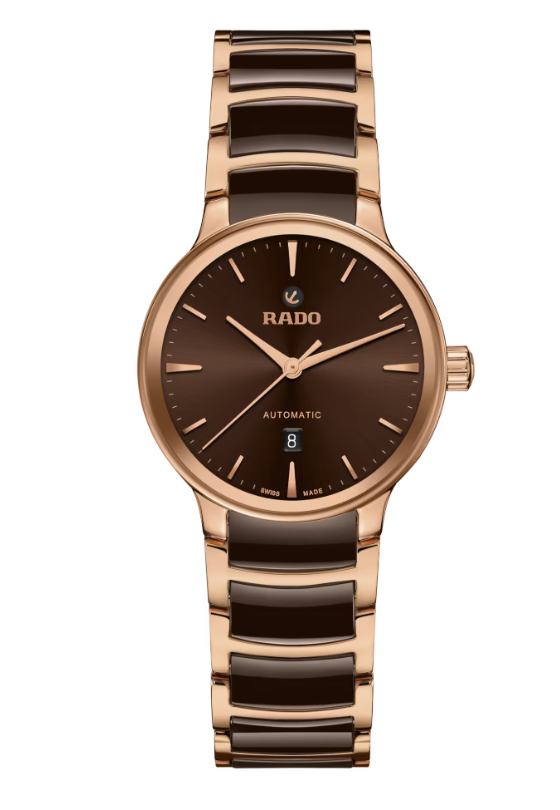 Rado Centrix Automatic Brown dial Round 30.5mm women's Watch R30019302