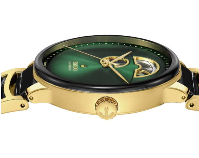 Rado Centrix Automatic Open Heart Green dial Round 39.5mm women's Watch R30008302