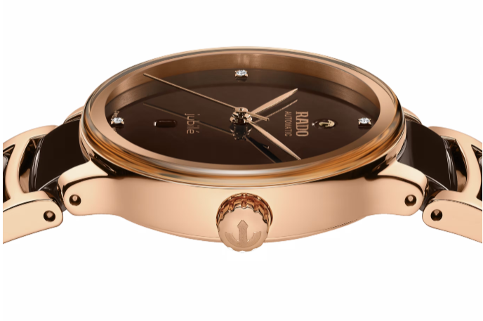 Rado Centrix Automatic Diamonds Brown dial Round 30.5mm women's Watch R30019712