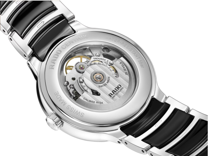 Rado Centrix Automatic Open Heart Black,Silver dial Round 39.5mm Unisex Watch R30012152