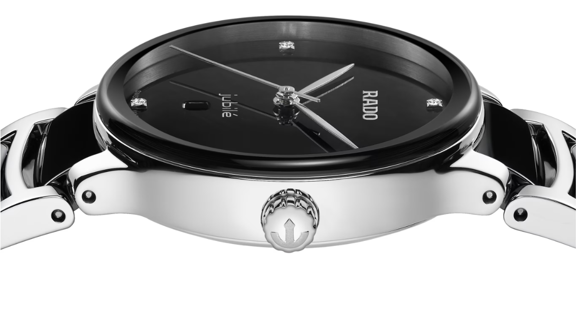 Rado Centrix diamonds Black dial Round 30.5mm women's Watch R30026712