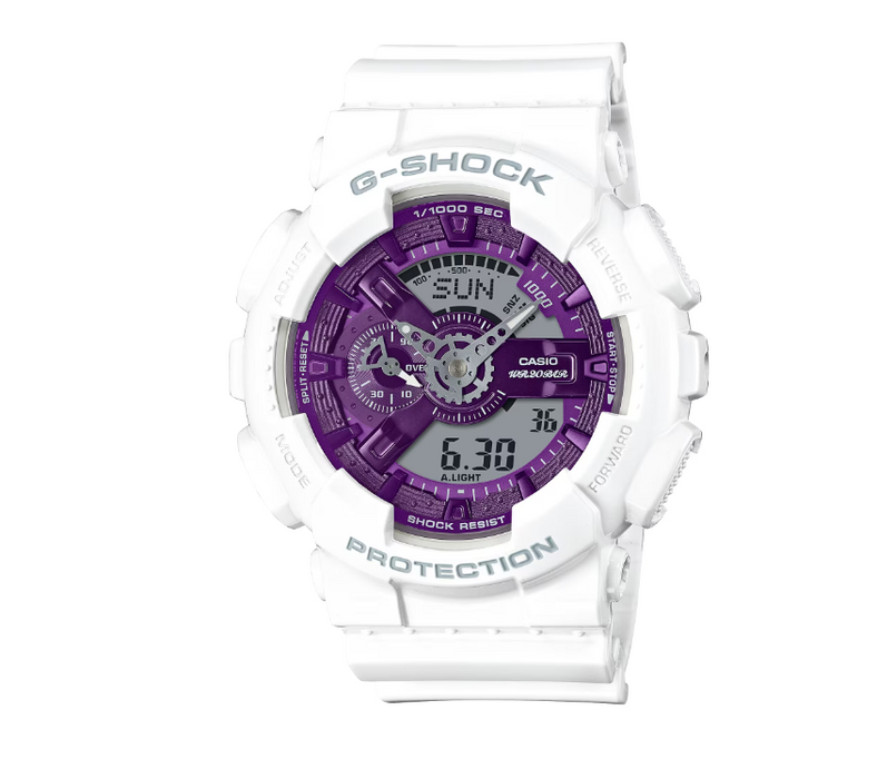 Casio G-Shock Analog Digital GA-110 Series Purple Dial Men's Watch GA110WS-7A
