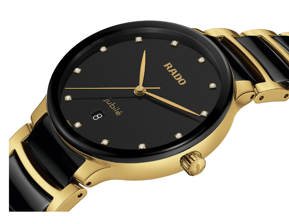 Rado Centrix Diamonds Black dial Round 39.5mm women's Watch R30022742