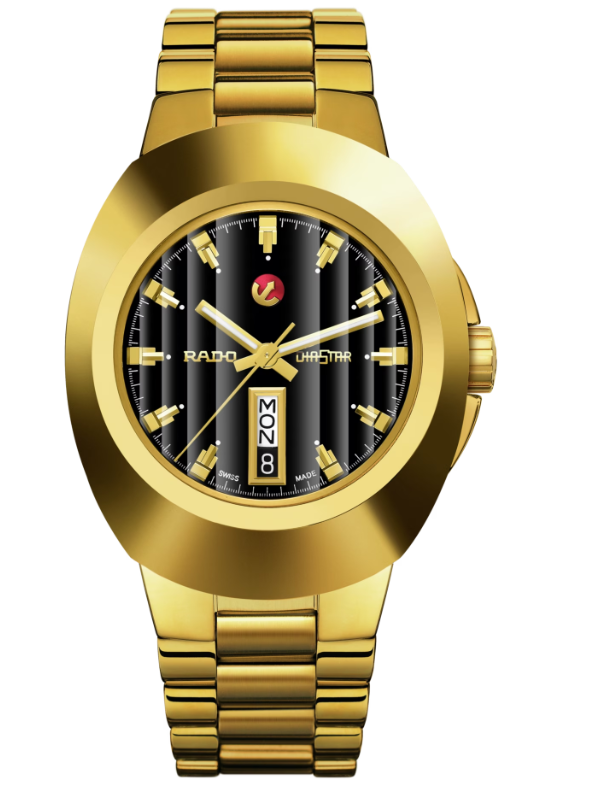 Rado New Original Automatic Black Dial Round Stainless Steel Bracelet Men's Watch R12999153