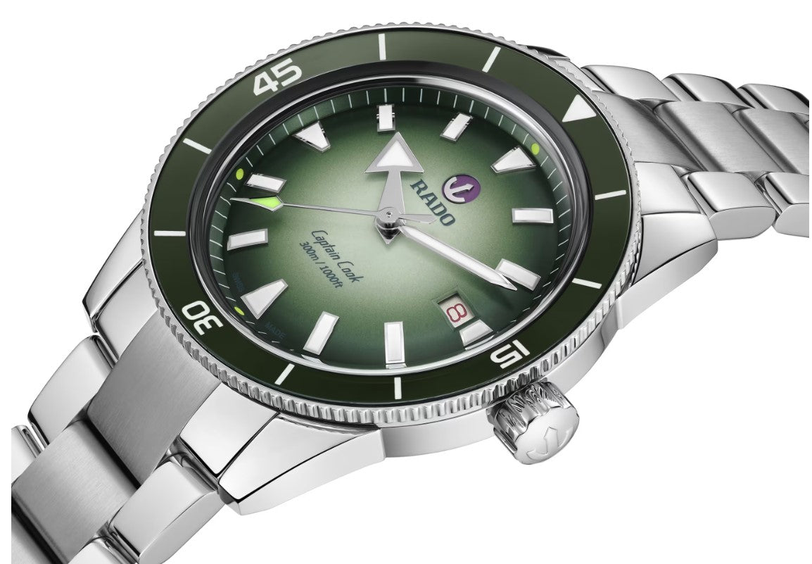 Rado Captain Cook x Cameron Norrie Limited Edition Automatic Green / White Dial Stainless Steel R32149318