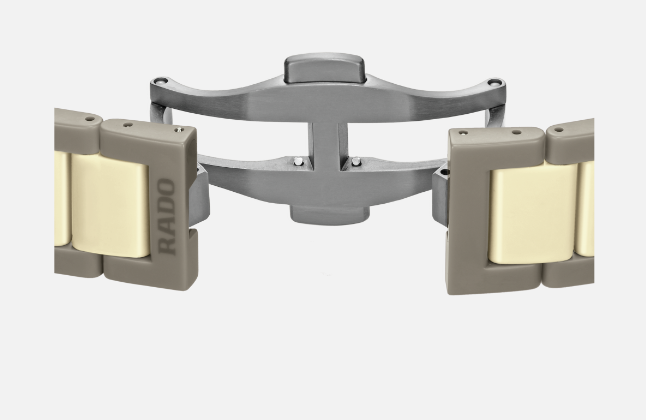 Rado True Square Thinline Les Couleurs™ Le Corbusier Brown, Grey Square Dial High-Tech Ceramic Unisex Watch R27046172
