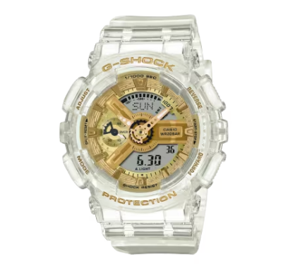 Casio G Shock Analog-Digital White/Gold Women's Watch GMAS110SG-7A