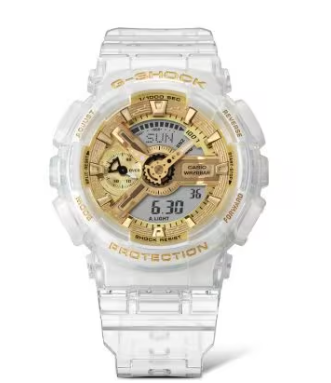 Casio G Shock Analog-Digital White/Gold Women's Watch GMAS110SG-7A