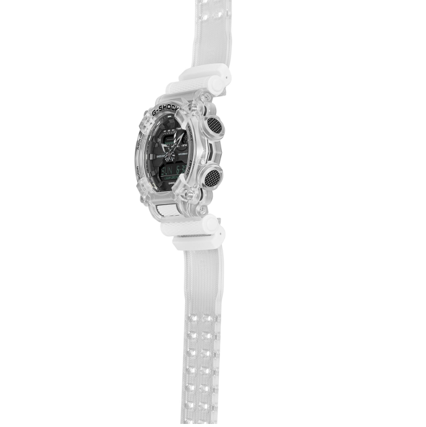 Casio G-Shock Analog-Digital Shock Resistant Transparent White Watch GA900SKL-7A