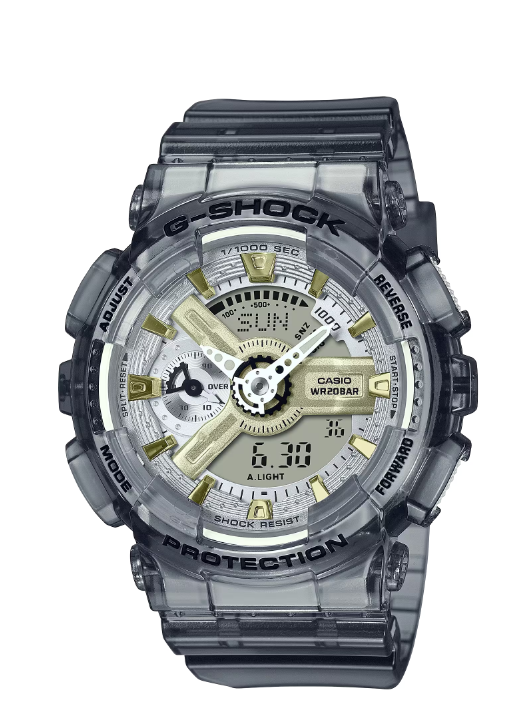 Casio G-Shock Limited Edition Ana-Digi Semi-Transparent Gray Watch GMAS110GS-8A