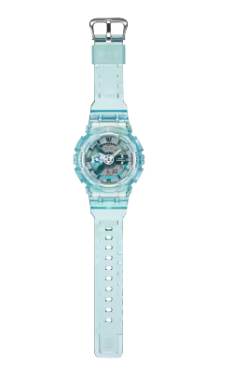 Casio G-Shock Analog Digital Transparent Turquoise Dial Women's Watch GMAS110VW-2A
