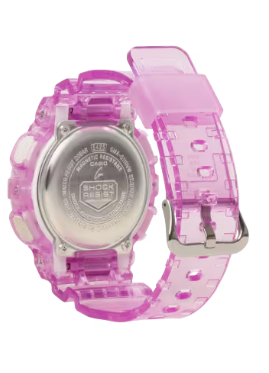 Casio G-Shock Analog Digital Transparent Pink Dial Women's Watch GMAS110VW-4A
