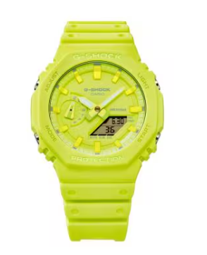Casio G-Shock Analog Digital 2100 Series Volt Yellow Dial Men's Watch GA2100-9A9