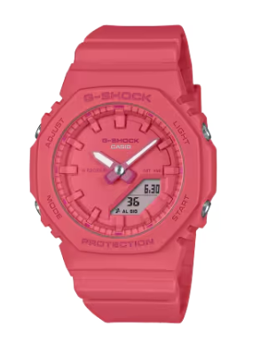Casio G-Shock Analog Digital 2100 Series Bright Pink Dial Women's Watch GMAP2100-4A