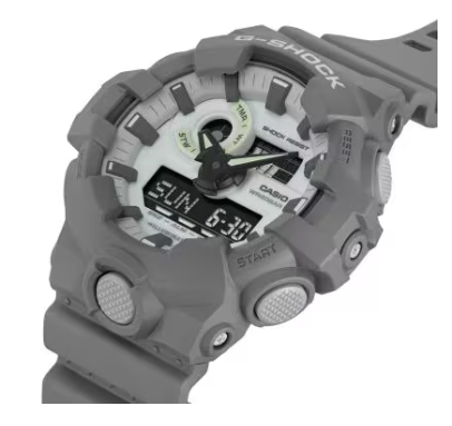 Casio G-Shock GA-700 SERIES Analog/Digital Glowing Luminescent Grey Men's Watch GA700HD-8A