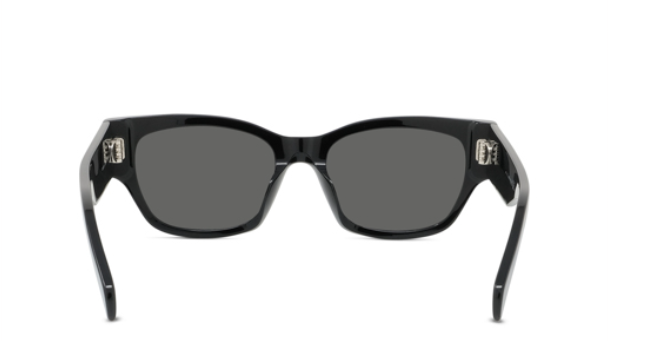 Celine MONOCHROMS CL40197U 01A Shiny Black/Smoke Organic Cat Eye Women's Sunglasses.