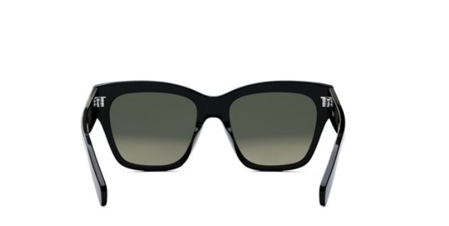 Celine TRIOMPHE CL40253I 01F Shiny Black/Gradient Brown Organic Cat Eye Women's Sunglasses.