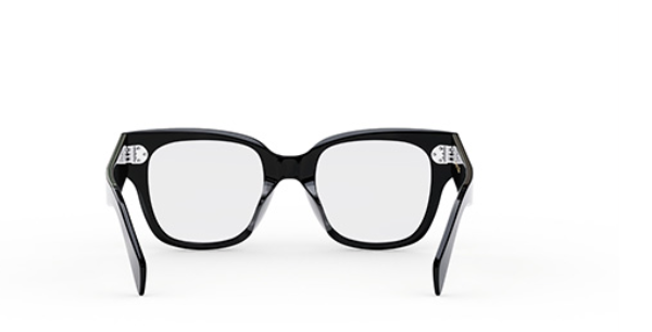 Celine BOLD 3 DOTS HD CL50110U 001 Shiny Black Soft Square Women's Eyeglasses.