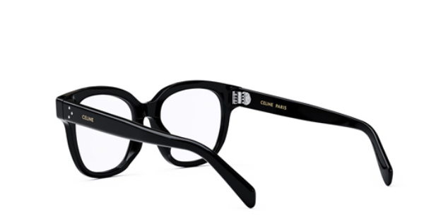 Celine BOLD 3 DOTS CL50086I 001 Shiny Black Soft Square Women's Eyeglasses.