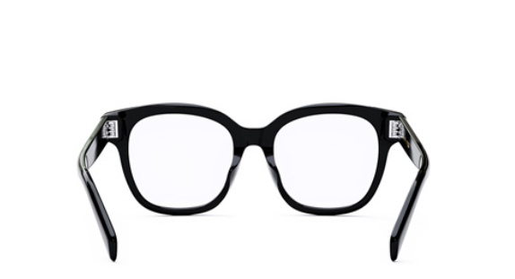 Celine BOLD 3 DOTS CL50086I 001 Shiny Black Soft Square Women's Eyeglasses.