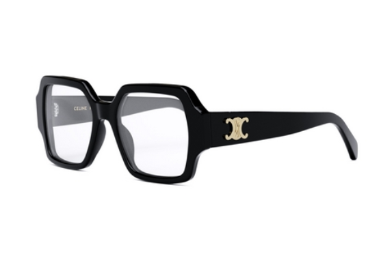 Celine TRIOMPHE CL50131I 001 Shiny Black Soft Square Women's Eyeglasses.