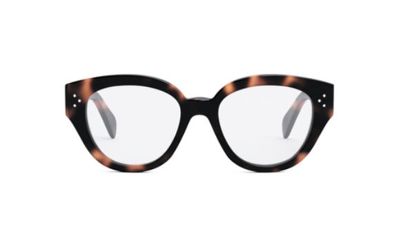 Celine BOLD 3 DOTS CL50132I 055 Shiny Pink Havana Round Women's Eyeglasses.