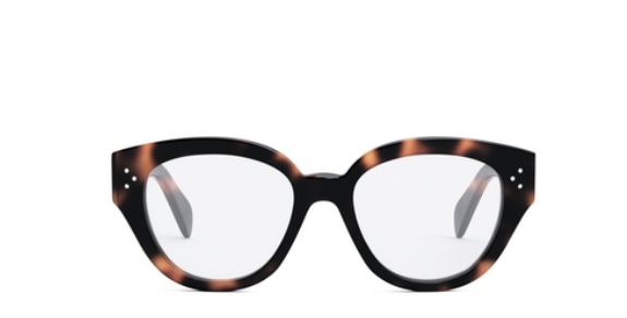 Celine BOLD 3 DOTS CL50132I 055 Shiny Pink Havana Round Women's Eyeglasses.