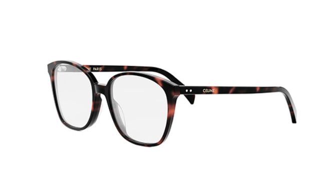 Celine THIN CL50115I 052 Shiny Dark Havana Geometric Women's Eyeglasses