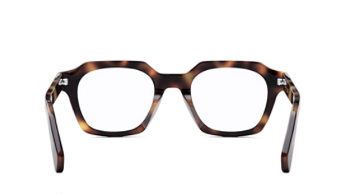 Celine THIN 2 DOTS CL50128I 053 Shiny Blonde Havana Geometric Men's Eyeglasses.