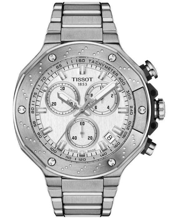 Tissot T-Race Chronograph Silver Dial Quartz Men's Watch T1414171103100