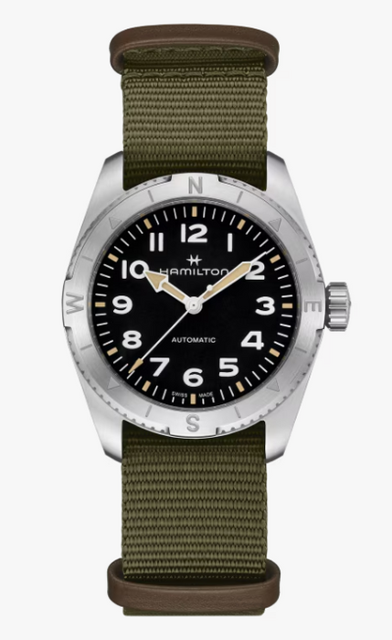 Hamilton KHAKI FIELD EXPEDITION AUTO 37mm Black Dial Green Textile Men's Watch H70225931